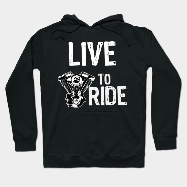 Live to Ride Biker Hoodie by Scar